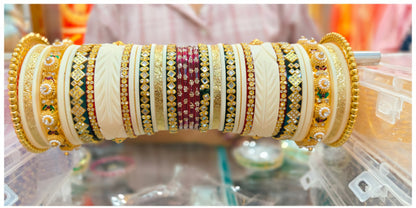 Trendy Bridal Chuda Set with Rich Embellishments | Designer Wedding Chura for Brides