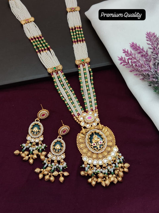 Shahi Kundan Pearl Haar Set – Royal Bridal Necklace Set for Wedding & Festive Wear