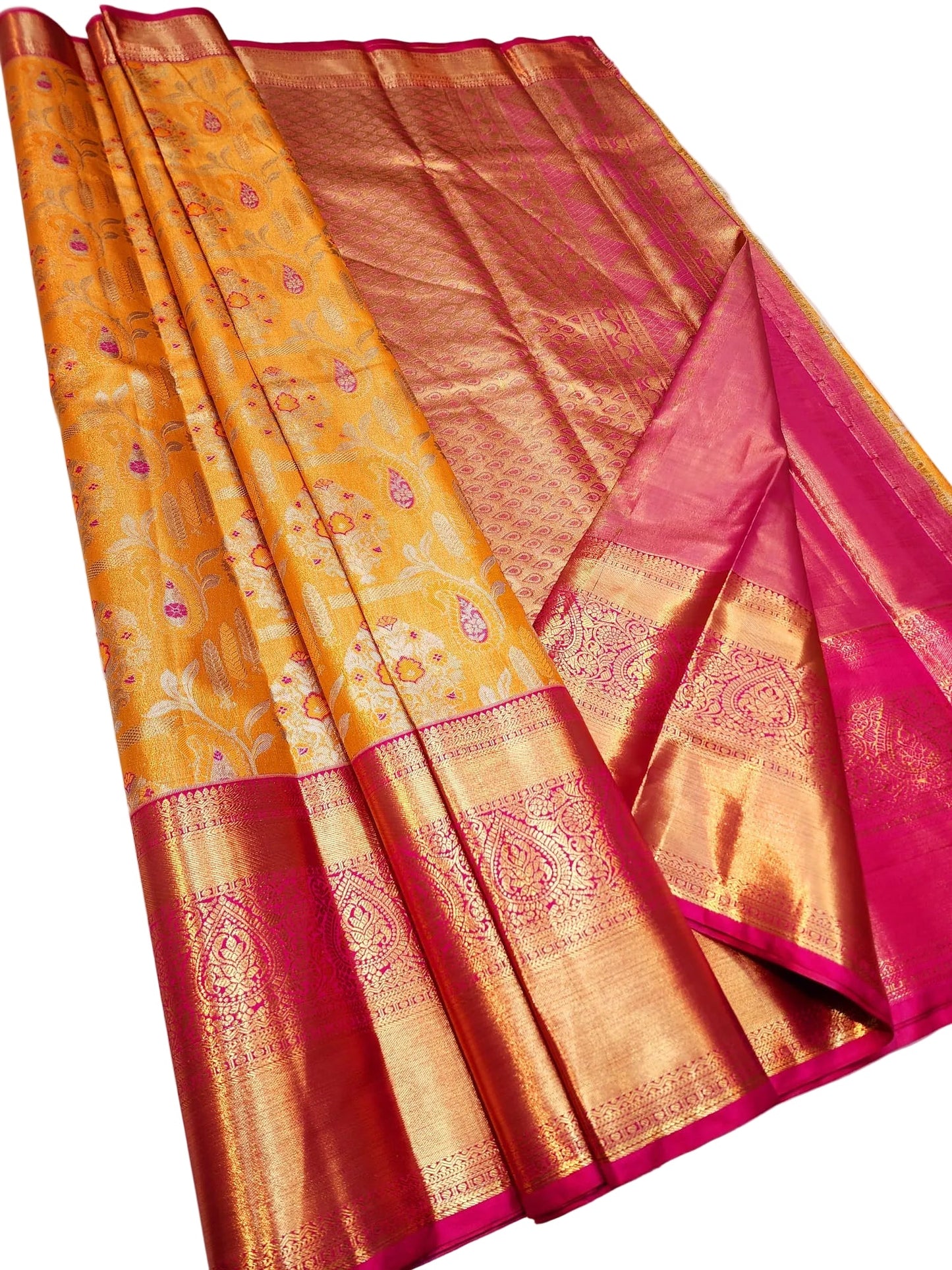 Designer Kanjipuram Semi Tissue Saree – Trendy Traditional Look for Festive & Partywear