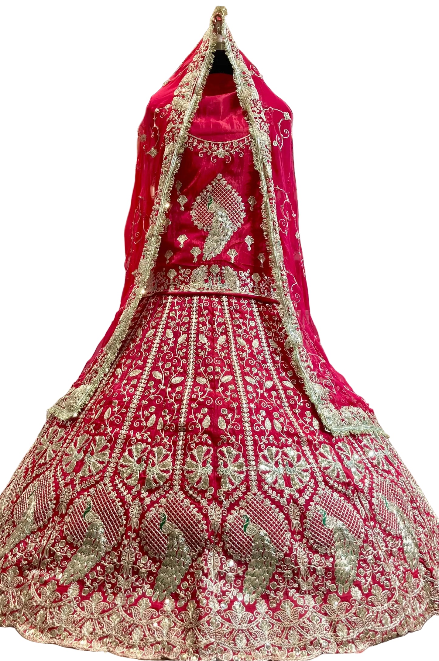 Royal Rajasthani Bridal Poshak – Heavy Zardosi Embroidered Designer Lehenga Set with Humarai pure Odhana
