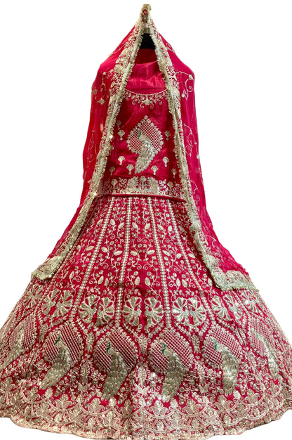 Royal Rajasthani Bridal Poshak – Heavy Zardosi Embroidered Designer Lehenga Set with Humarai pure Odhana