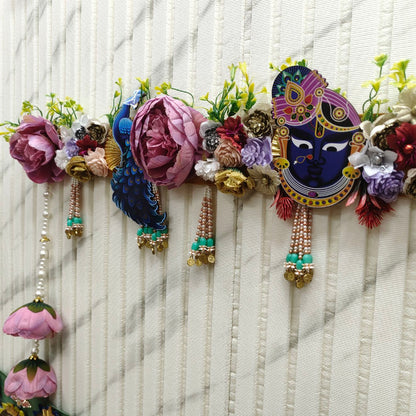 Shree nath ji mor floral design beautiful handmade heavy Bandarwal/Toran 40"inch