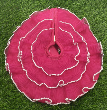 Summer Special Royal Pearl Work Kanha Ji Poshak | Elegant Frill Style Laddu Gopal Dress