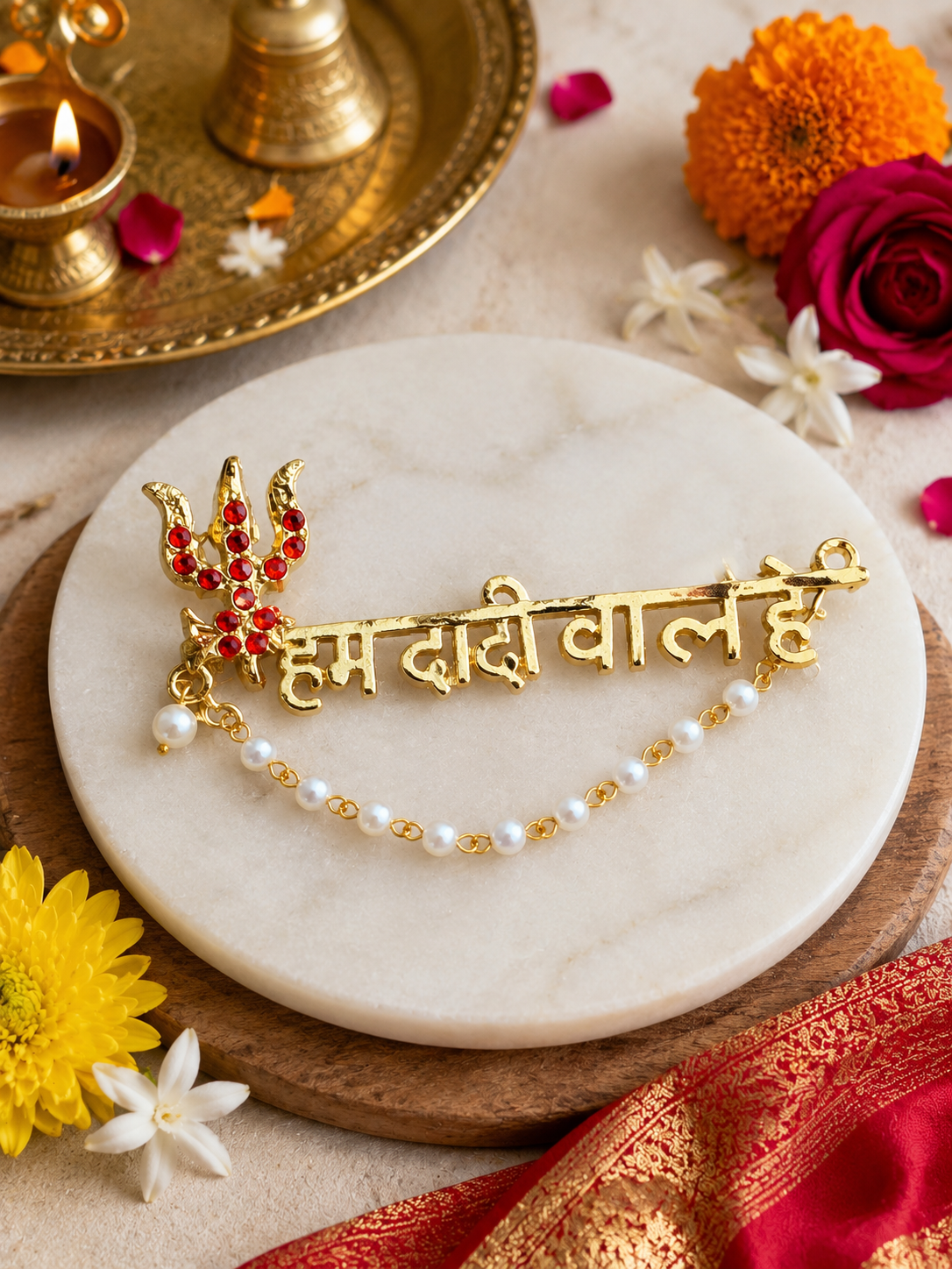 Rani Sati Dadi Metal Brooch (pack of 50 Brooch )