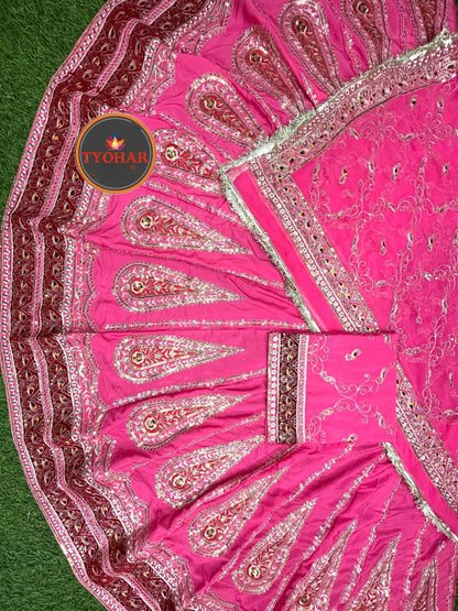 Royal Designer Rajputi Poshak with 4 MTR Full Gher Lehenga