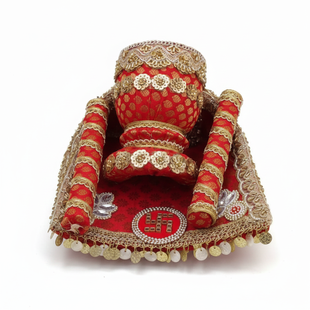 Premium Ukhal Musal Chhajhla Set for Wedding & Pooja Ceremonies (2 Chhajhla, 1 ukhal, 2 Musal set)