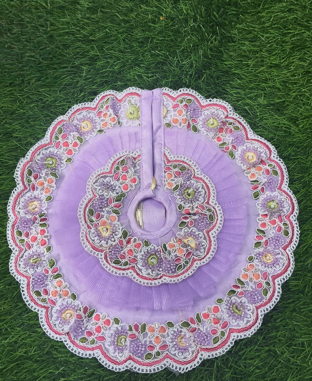 Heavy Handwork Embroidered  Designer KanhaJi Poshak         colour : Mouv / Red