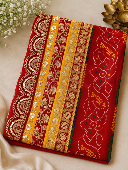 Pyure Georgette Rajasthani Traditional Marwadi chunri           code: w/s 0051