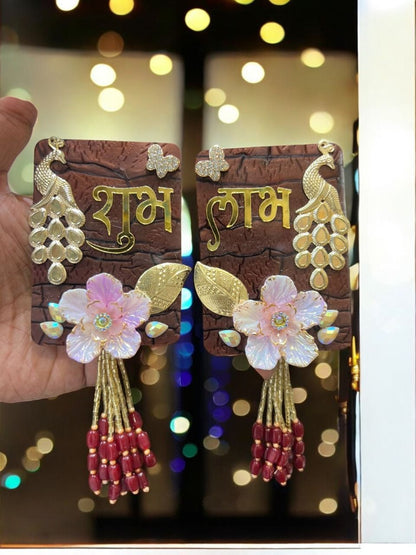 Unique collection for home decor subh labh pack of 2 pair