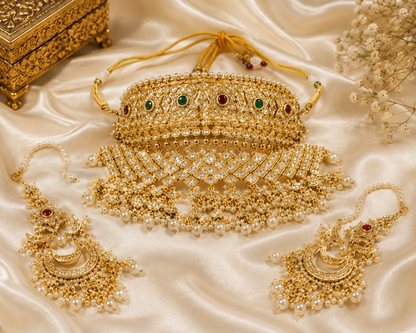 Classic Rajasthani Necklace Set with Earrings | Traditional Ethnic Jewelry for Weddings