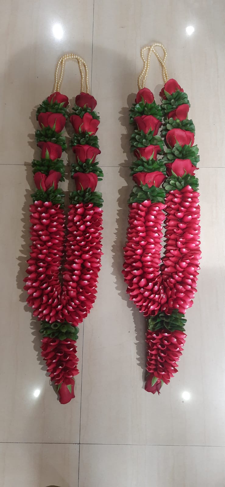 Fresh flower heavy  garland pair       size 5.5ft