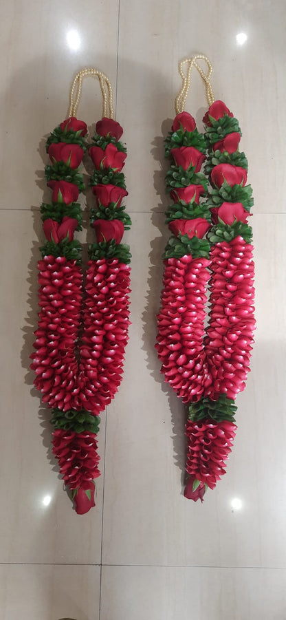 Fresh flower heavy  garland pair       size 5.5ft