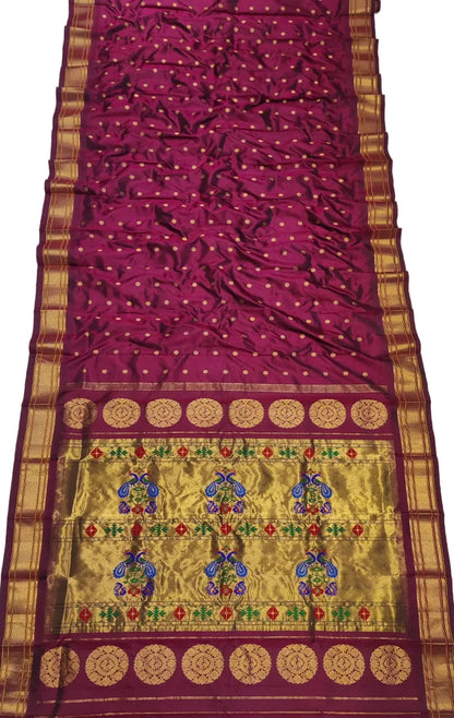 Handloom Maharani Paithani Pure Silk Saree | Traditional Designer Paithani Saree