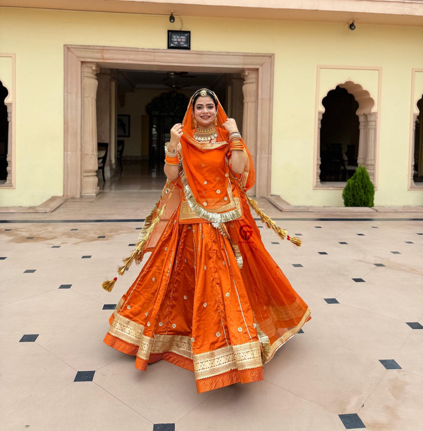 Elegant Partywear Rajasthani poshak