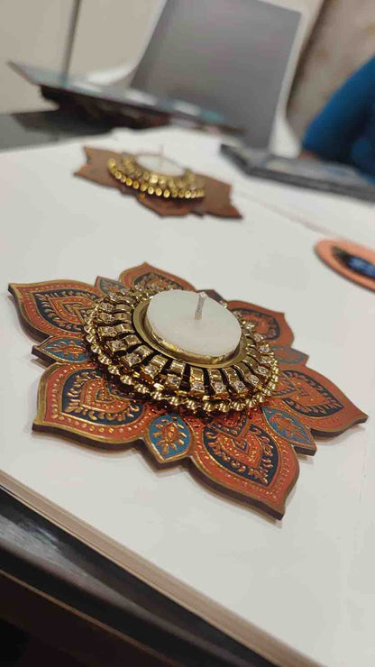 Designer Decorative MDF Rangoli plates pack of 2