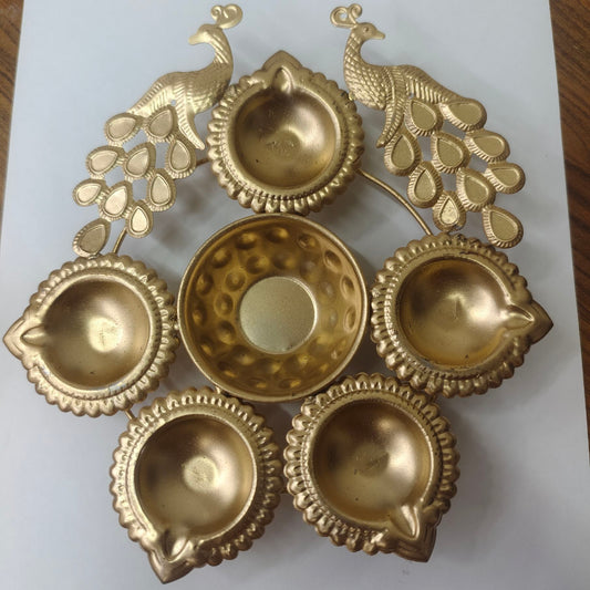 Antique Design Metal Diya Set for Diwali Decoration pack of 2