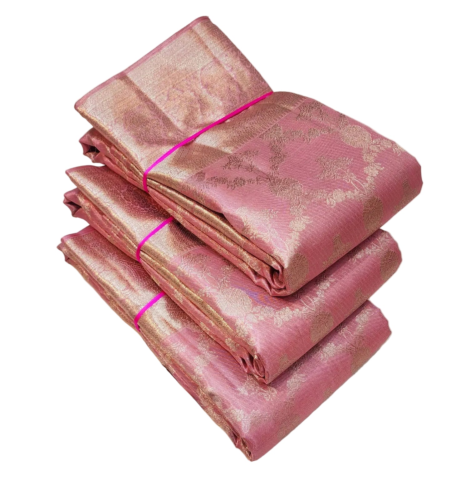 Pure Kanchipuram Silk Saree – Silk Mark Certified Pink Zari Woven Beauty