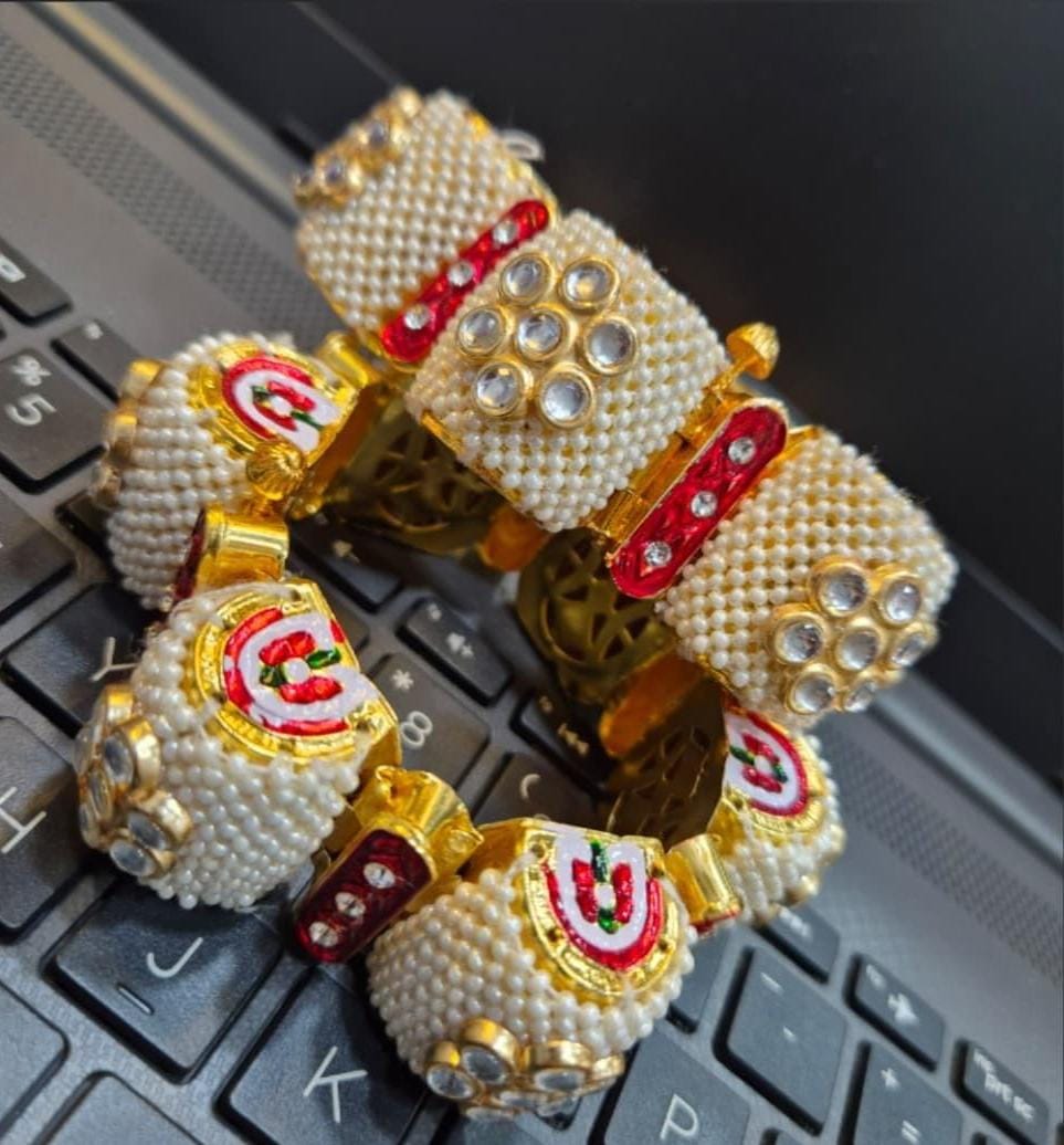 Gajra Inspired Royal Bangle Set | Traditional Indian Bridal Jewellery