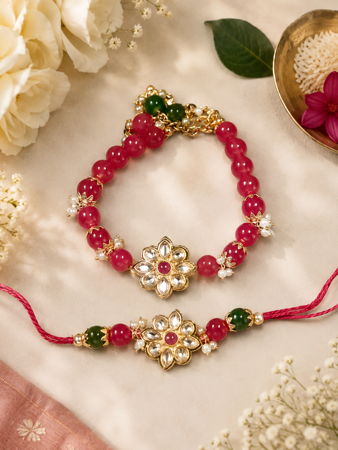 Radiant Bloom Bhaiya Bhabhi Rakhi
