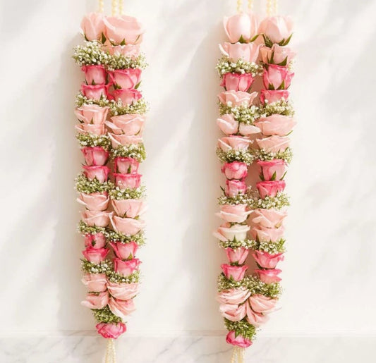 Traditional Elegant varamala/jaimala for Bride and Groom size 5.5ft