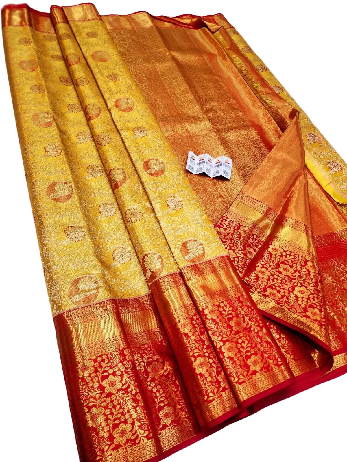 Kanchipuram Pure Silk Handloom Floral Bridal Saree Silk Mark Certified | Pure Pattu Wedding Saree