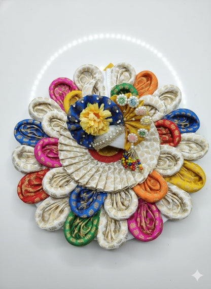 Laddu Gopal Ji Designer Holi Poshak with Mukut (6 Inch) | Festive Dress for Thakur Ji