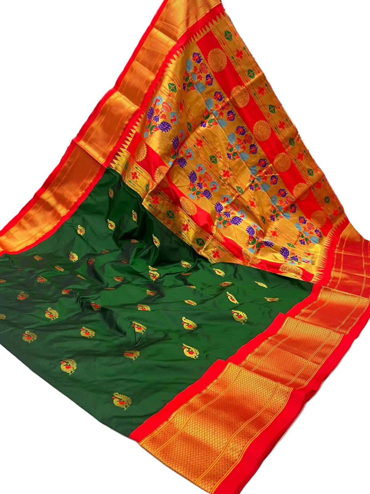 Exquisite Paithani Handwoven Pure Silk Saree – Certified Authentic Silk