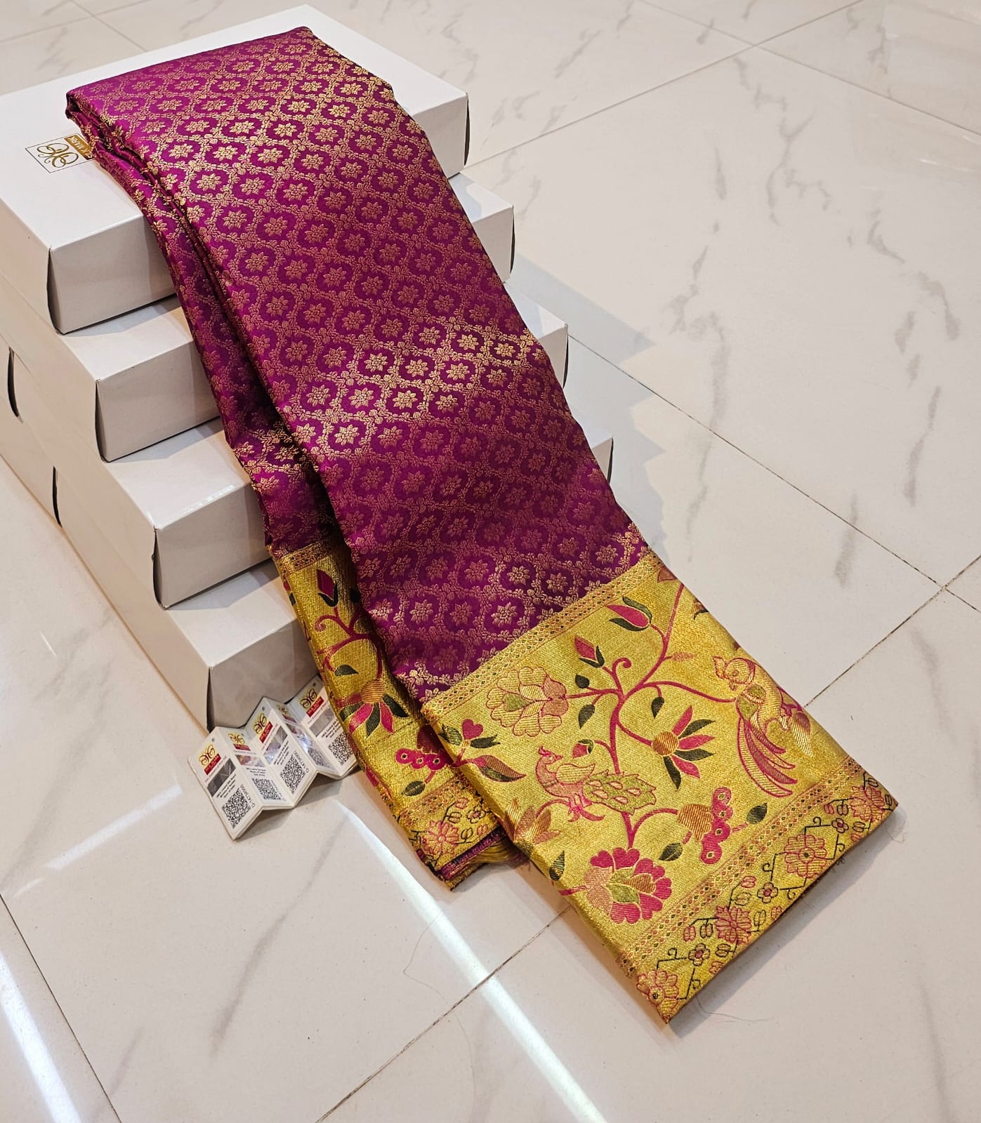 Premium Kanchipuram Pure Silk Bridal Saree – Handloom & Silk Mark Certified