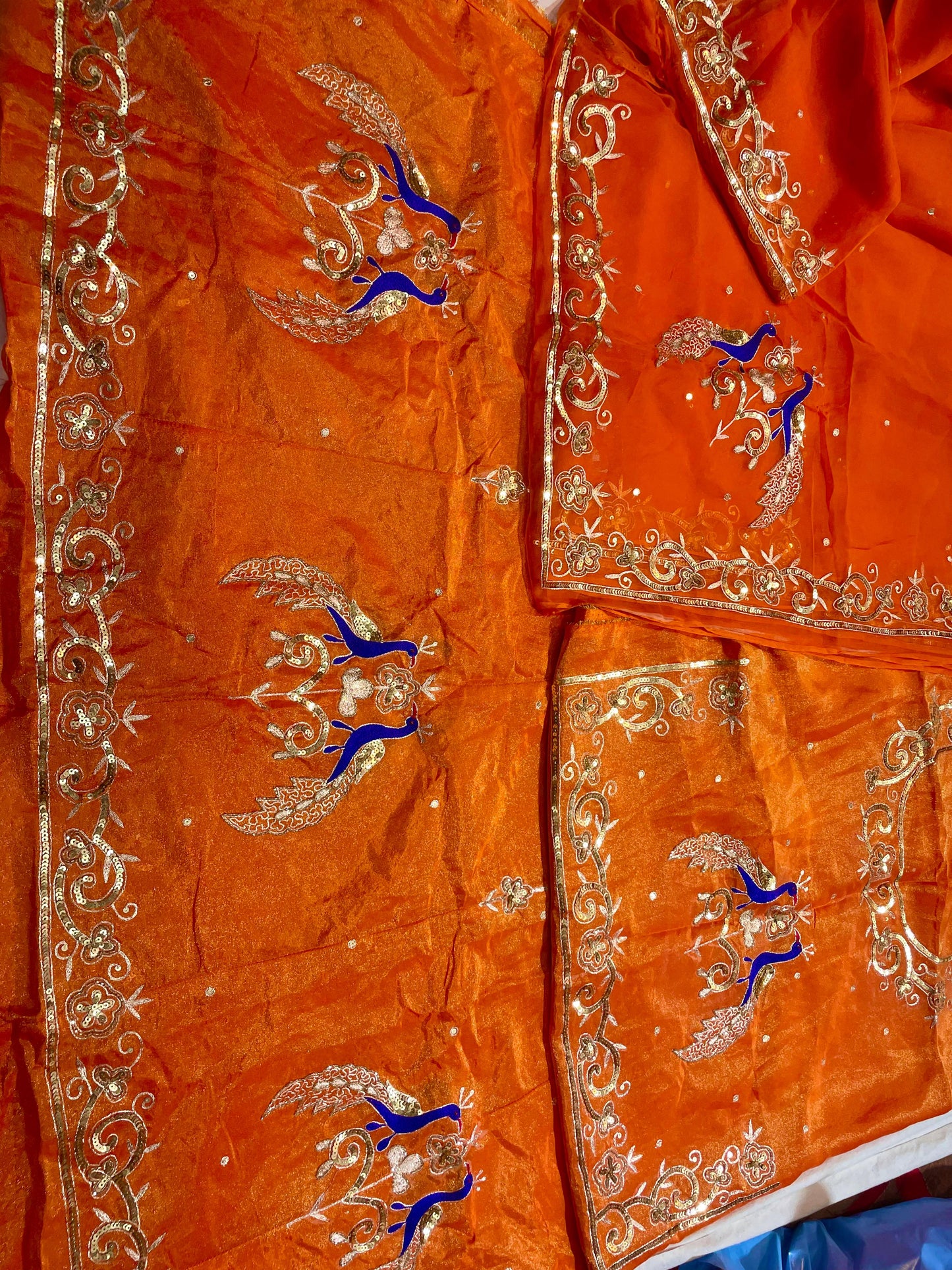 ELEGANT BOUTIQUE DESIGNER TISSUE SILK BEAUTIFUL POSHAK