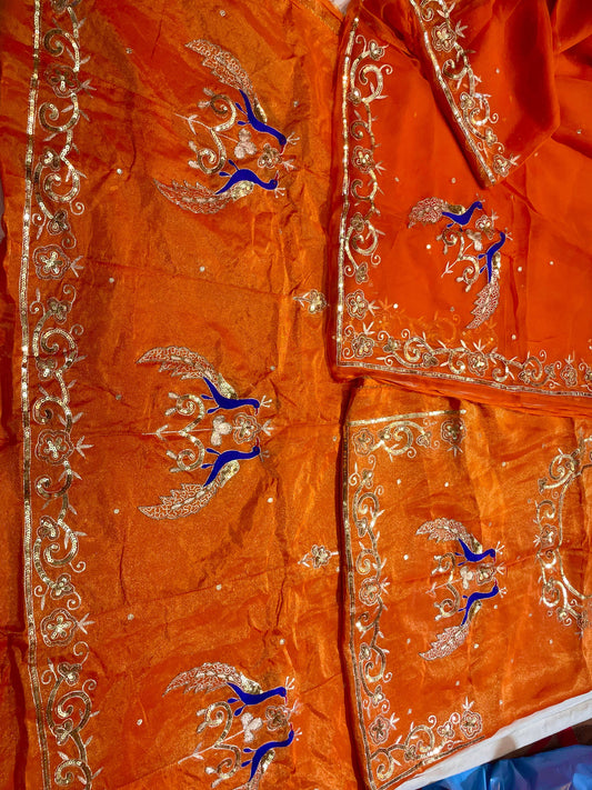 ELEGANT BOUTIQUE DESIGNER TISSUE SILK BEAUTIFUL POSHAK
