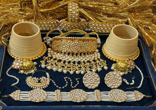 Traditional Rajwadi jewelry combo set