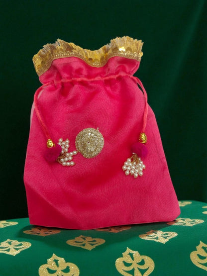 Beautiful handmade elegant potli bags perfect for gifting sagun pack of 10