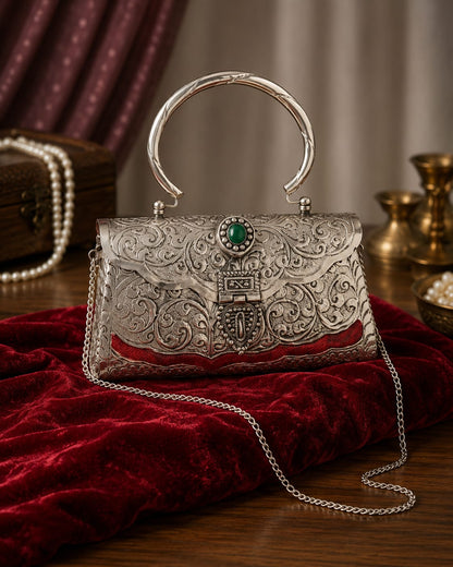 Royal Brass Rajwadi Metal Clutch Bag