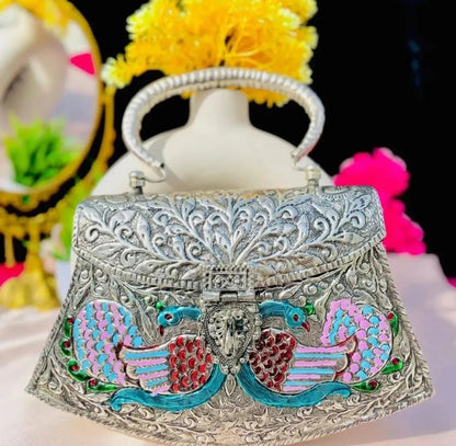 Royal Meenakari Elegant metal Clutch