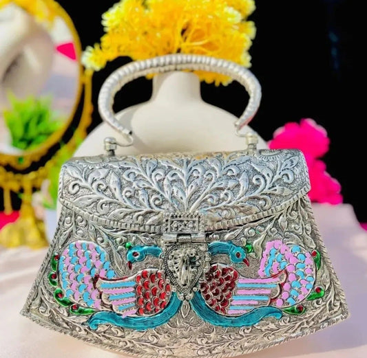 Royal Meenakari Elegant metal Clutch