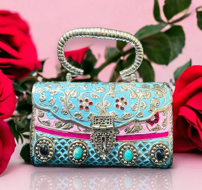 Royal Meenakari Elegant metal Clutch