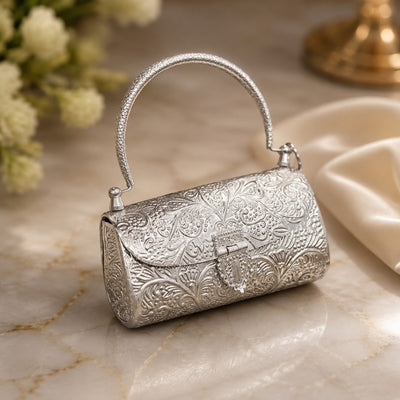 Artisan Crafted Silver Finish Evening Clutch