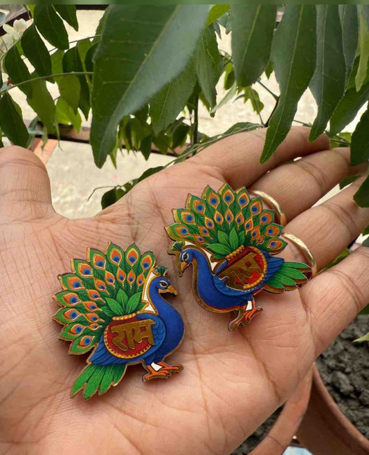 Peacock design Traditional  Sohn Soon Puja  Door Tag 2 Pair