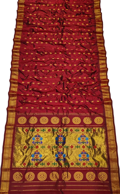 Handloom Maharani Paithani Pure Silk Saree | Traditional Designer Paithani Saree