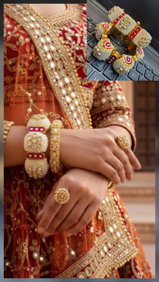 Gajra Inspired Royal Bangle Set | Traditional Indian Bridal Jewellery