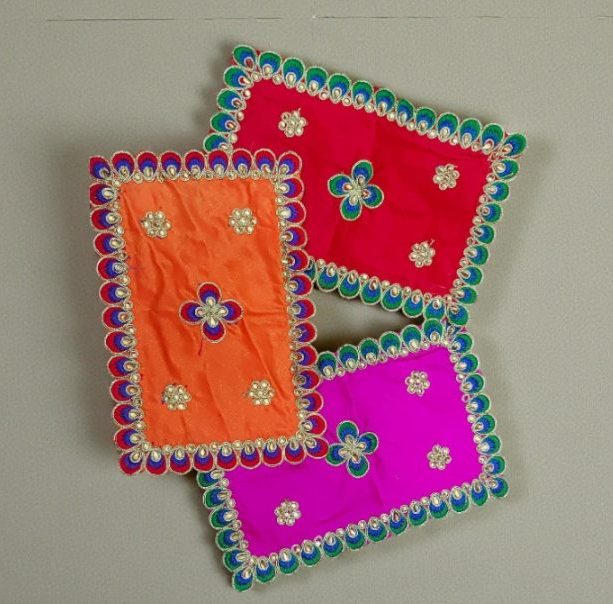 Beautiful designer Ashan pack of 3 size 8*12 inch