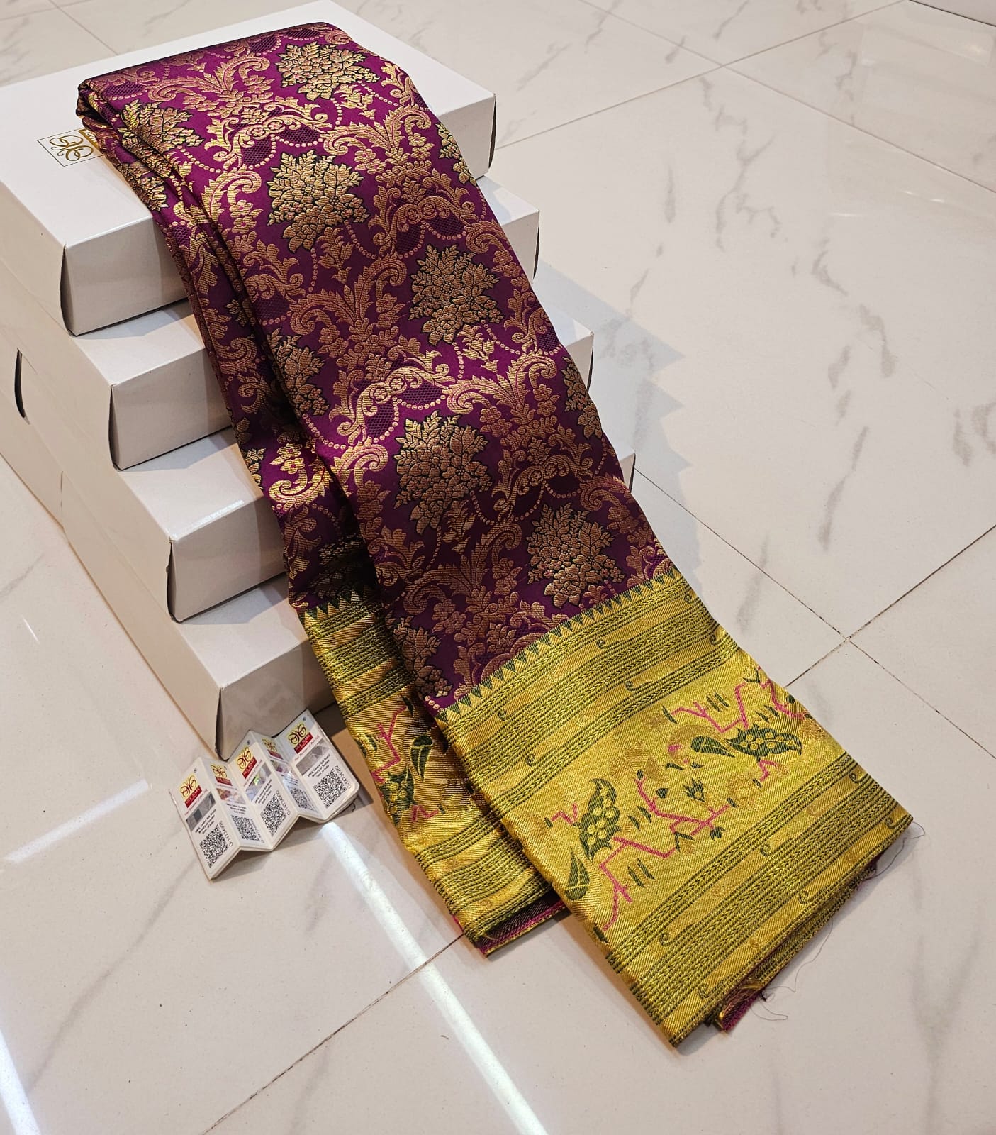 Premium Kanchipuram Pure Silk Bridal Saree – Handloom & Silk Mark Certified