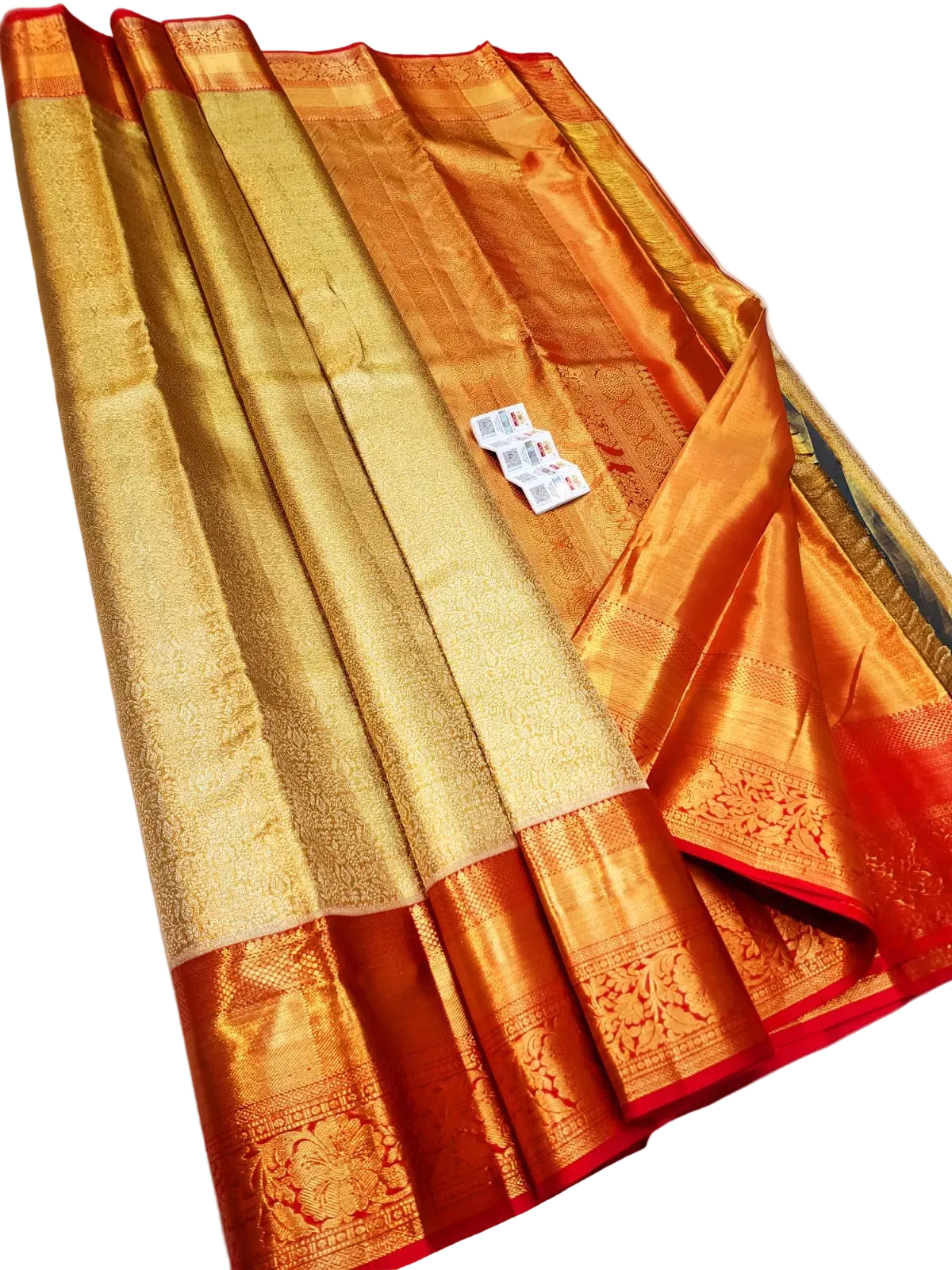Handloom Floral Kanjipuram Pure Pattu Silk Saree – Bridal Silk Mark Certified