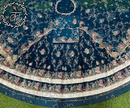Designer Boutique Chunnari Heavy Poshak – Copper Sequence, Zari Work & Heavy Odhani