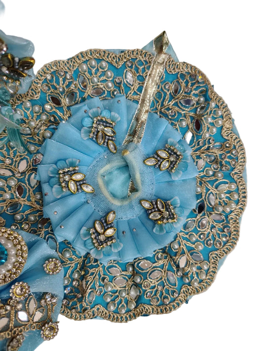 Designer Ladoo Gopal Poshak Set | Luxury Krishna Dress with Mukut