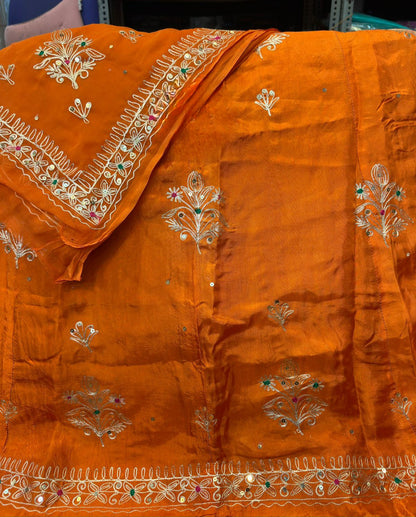 Heavy Upada Fabric Thakurji Poshak with Pure Odhna Zari Handwork