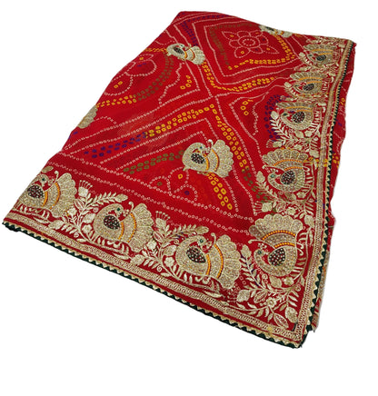 Georgette Rajasthani Traditional Marwari Piliya Chunari saree with Blouse