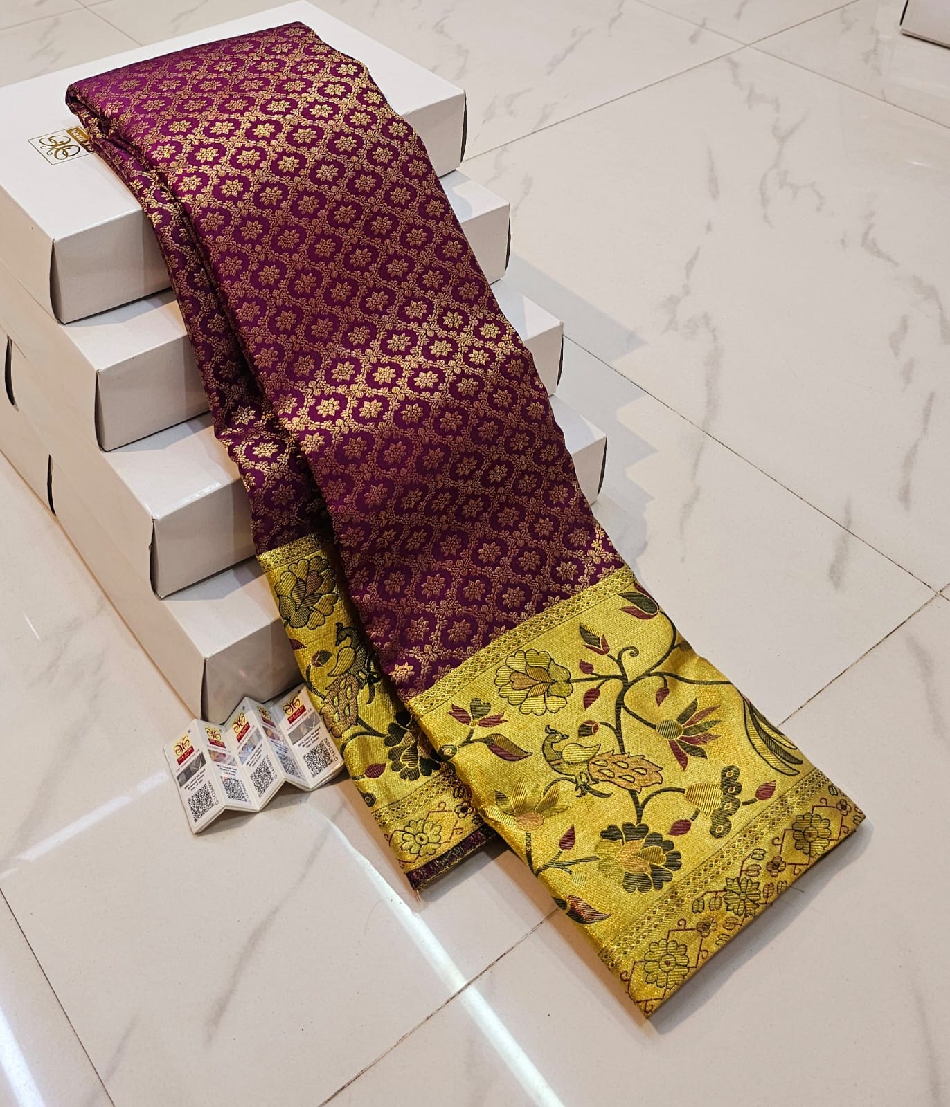 Premium Kanchipuram Pure Silk Bridal Saree – Handloom & Silk Mark Certified