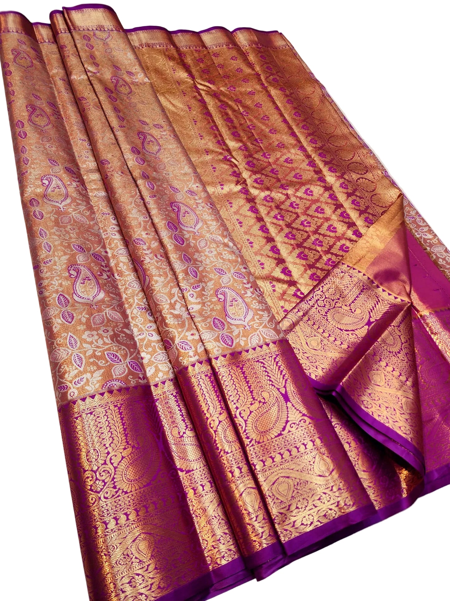 Designer Kanjipuram Semi Tissue Saree – Trendy Traditional Look for Festive & Partywear