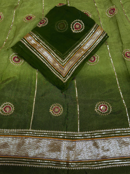 Tissue fabric pyor odhni Partywear Rajputi poshak